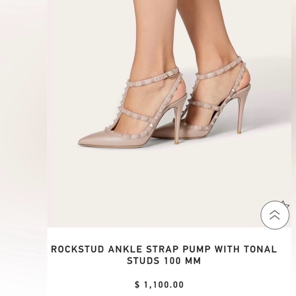 Valentino Rockstud Ankle Strap Pumps in Nude
Size 36 1/2… no original box